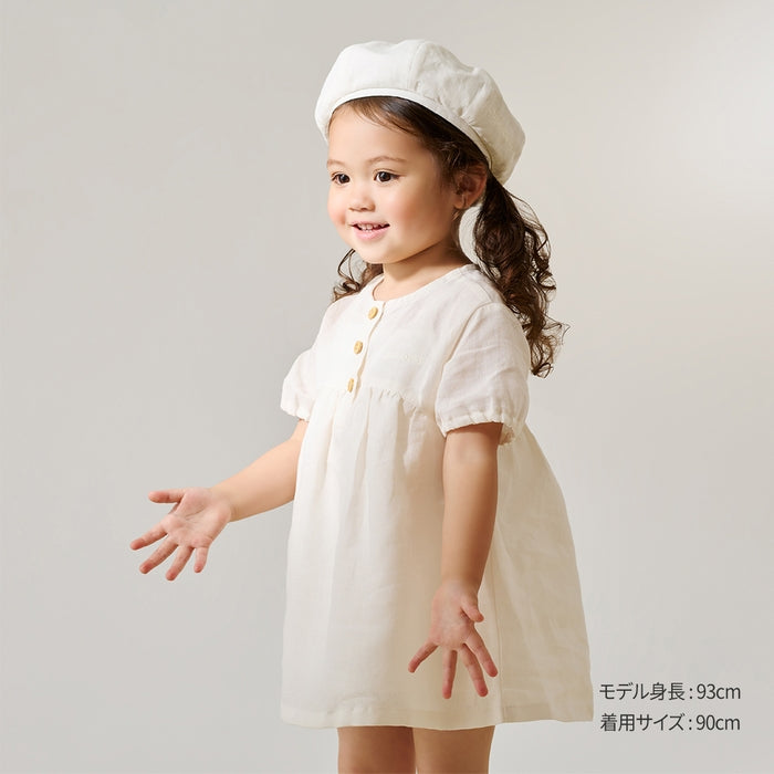 【ゴールドレーベル】リネン半袖ワンピース