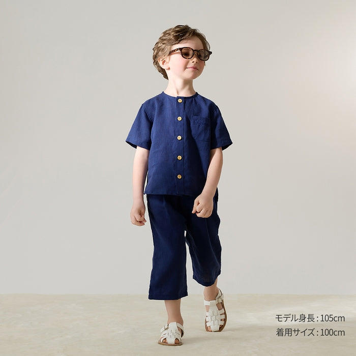【ゴールドレーベル】リネン8分丈パンツ