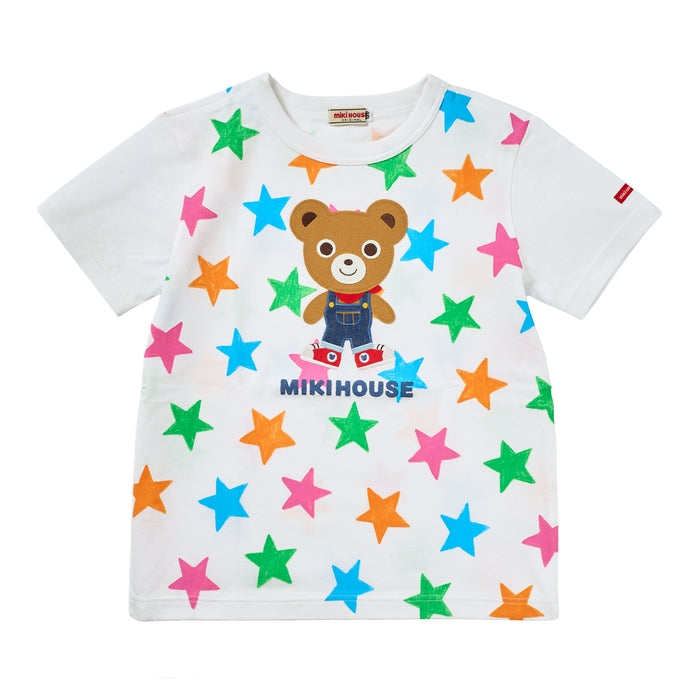 ミキハウス クマ柄 Tシャツ 現行品 感謝祭】半袖Tシャツ【配送希望日・キャンセル・返品不可