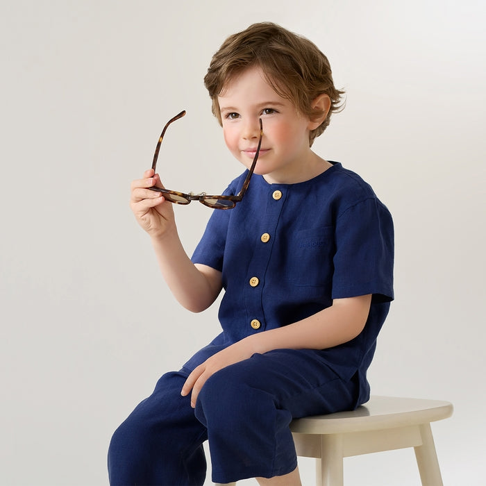 【ゴールドレーベル】リネン半袖シャツ