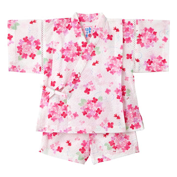 绣球花图案甚平套装 白 商品画像