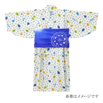锹形、蜻蜓图案浴衣(男孩用) 白 商品画像