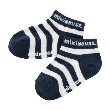 【WEB限定】ローカットボーダーソックス【WebLimited】 紺 商品画像