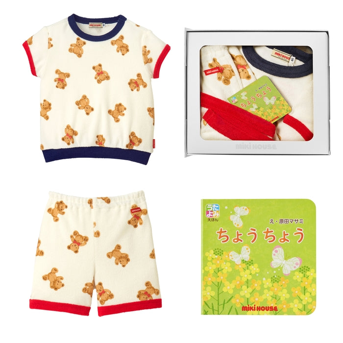 WEB限定】ギフト ミキハウスベア ルームウエアセット【BOX付き