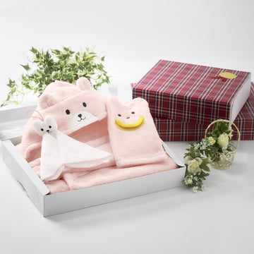 【eギフト】無撚糸バスポンチョセット【BOX付き】 ピンク 商品画像