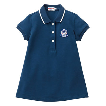 Polo dress with patch Navy blue 商品画像