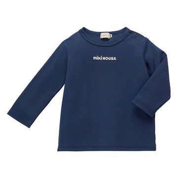 【ゴールドレーベル】海島綿長袖Tシャツ 紺 商品画像
