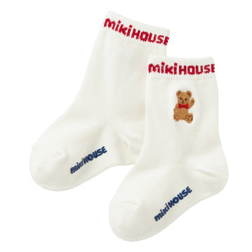 MIKI HOUSEbear socks white 商品画像