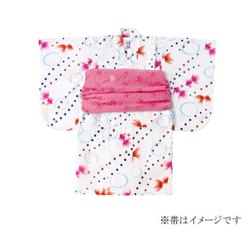 金色鱼纹浴衣(女孩用) 白 商品画像