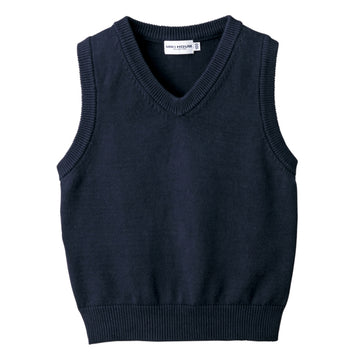 Cotton knit V -neck vest (for boys)