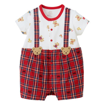 MIKI HOUSEcheck shortalls red 商品画像