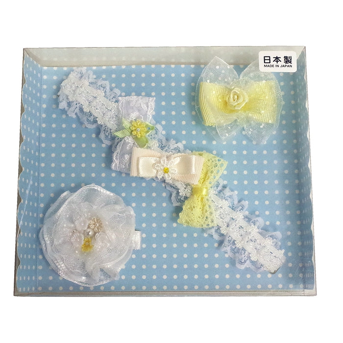 蝴蝶结图案发饰3件套