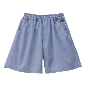 Eight-quarter length gaucho pants blue 商品画像