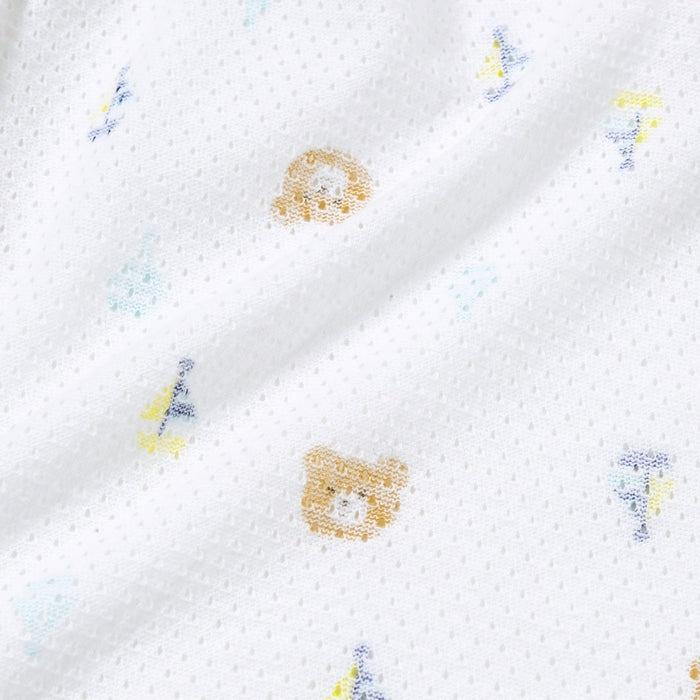 Sleve Mae Aki Print Pattern Mesh Tenjing Body Shirt