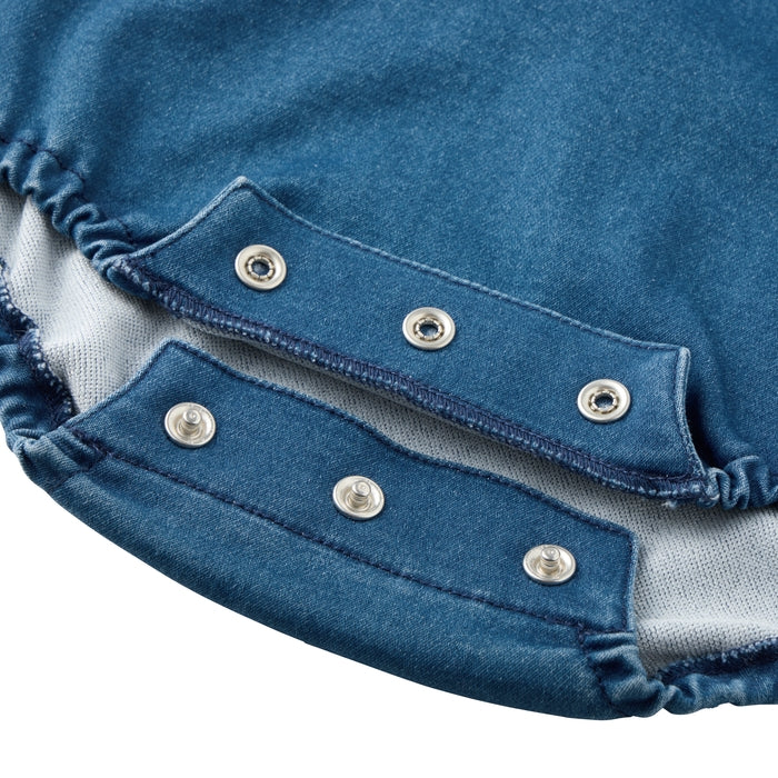 【WEB限定】ストレッチニットデニムロンパース【WebLimited】