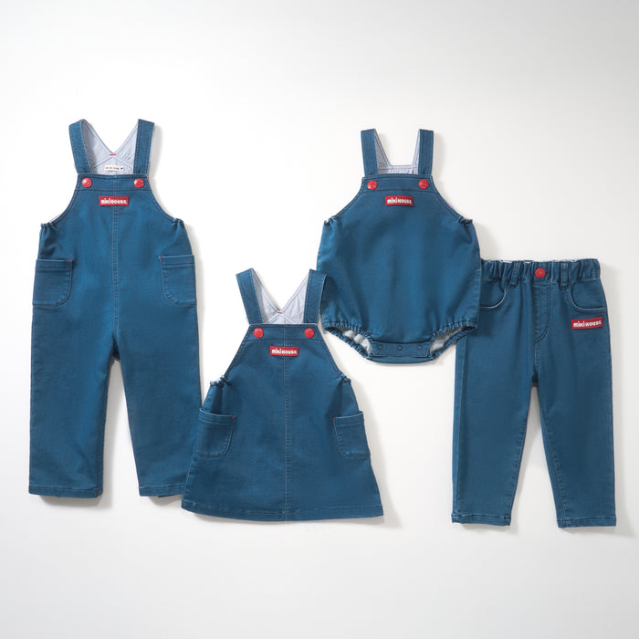 WEB限定】ストレッチニットデニムロンパース【WebLimited 