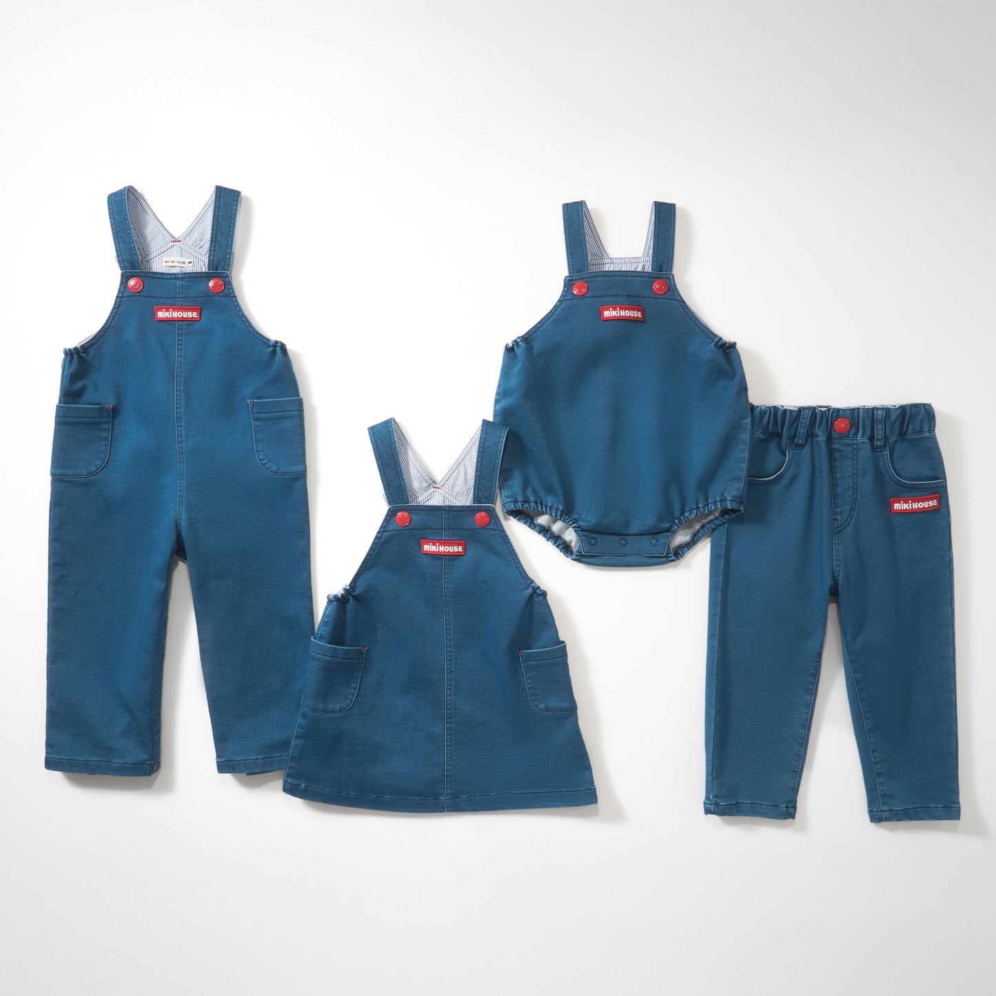 【WEB限定】ストレッチニットデニムロンパース【WebLimited】