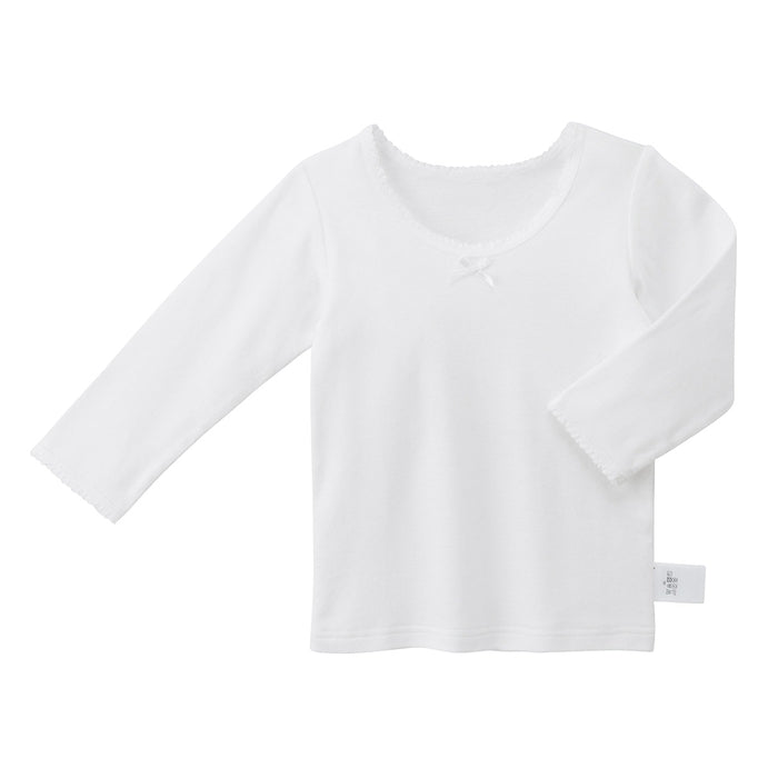 [Thanksgiving] Long sleeve white T-shirt (for girls) [Underwear] [No cancellations or returns]