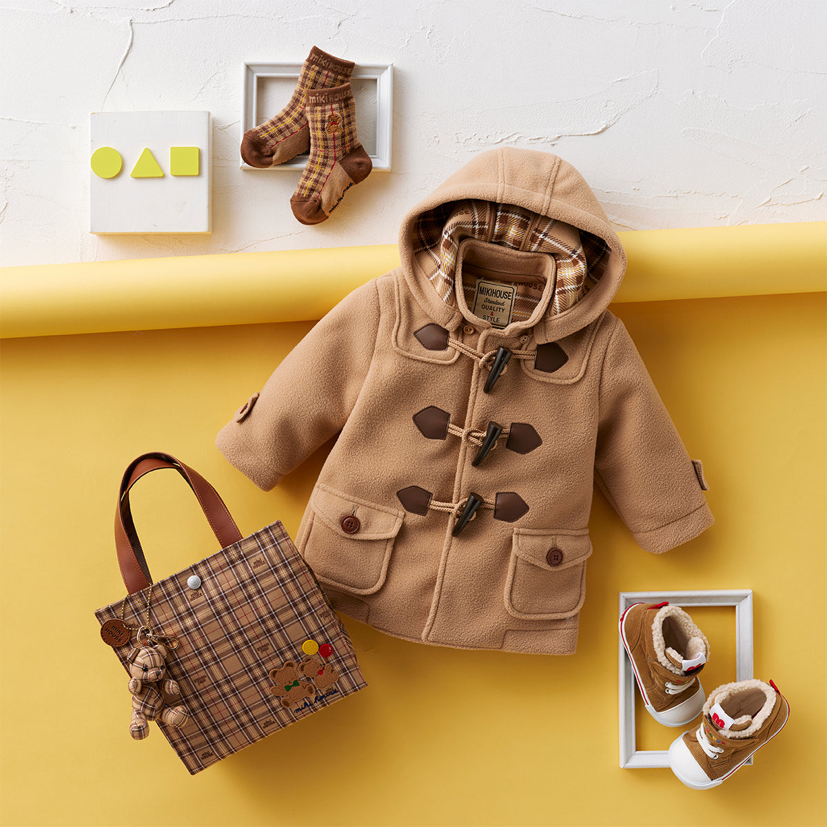 フリースダッフルコート