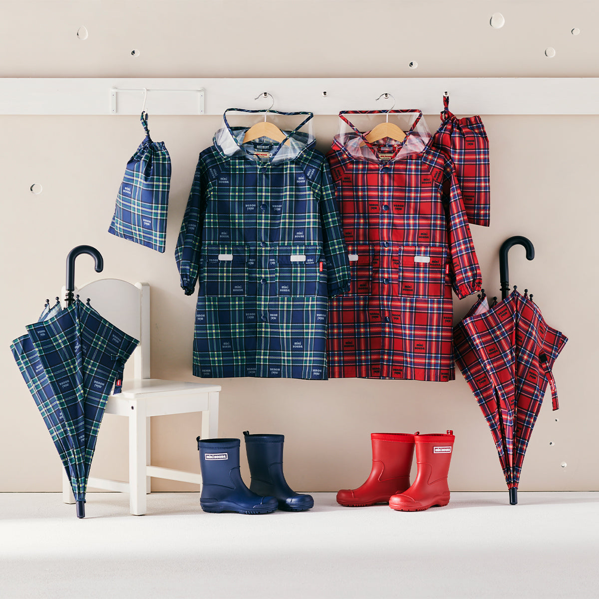 ミキハウスチェック レインコート – ミキハウスオフィシャルサイト