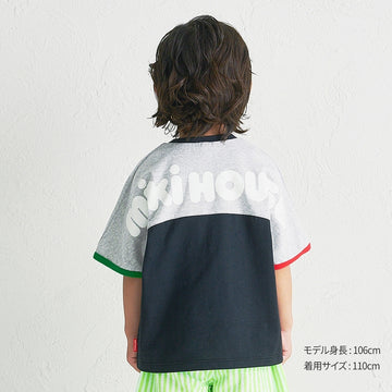 [WEB Limited] Bicolor back logo short sleeve T-shirt [WebLimited]