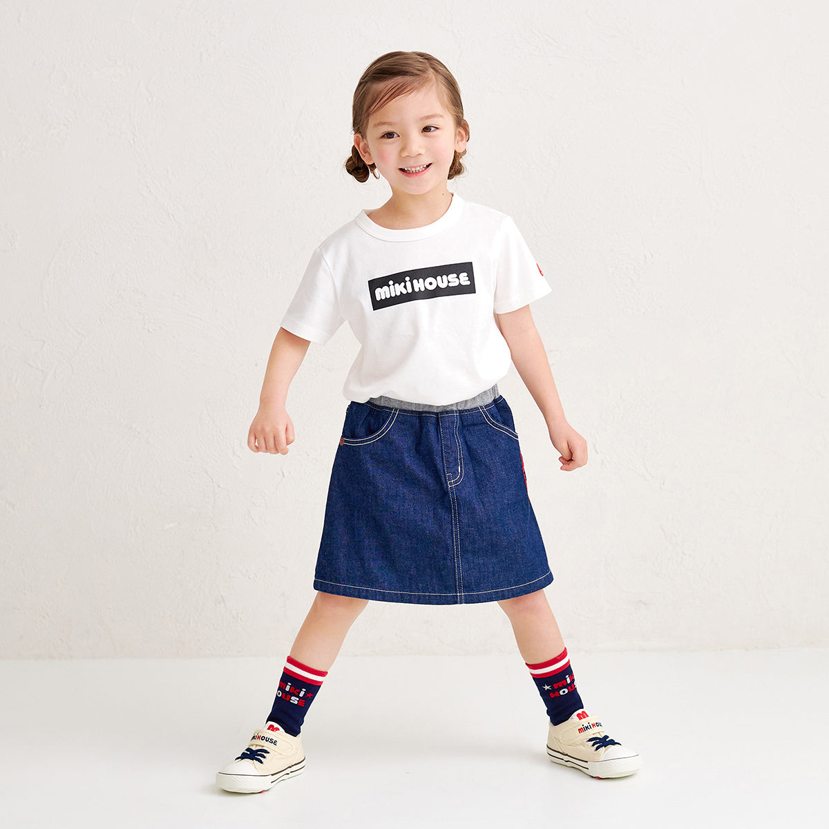 [웹 만] 박스 로고 짧은 슬리브 티셔츠 (어린이를위한)