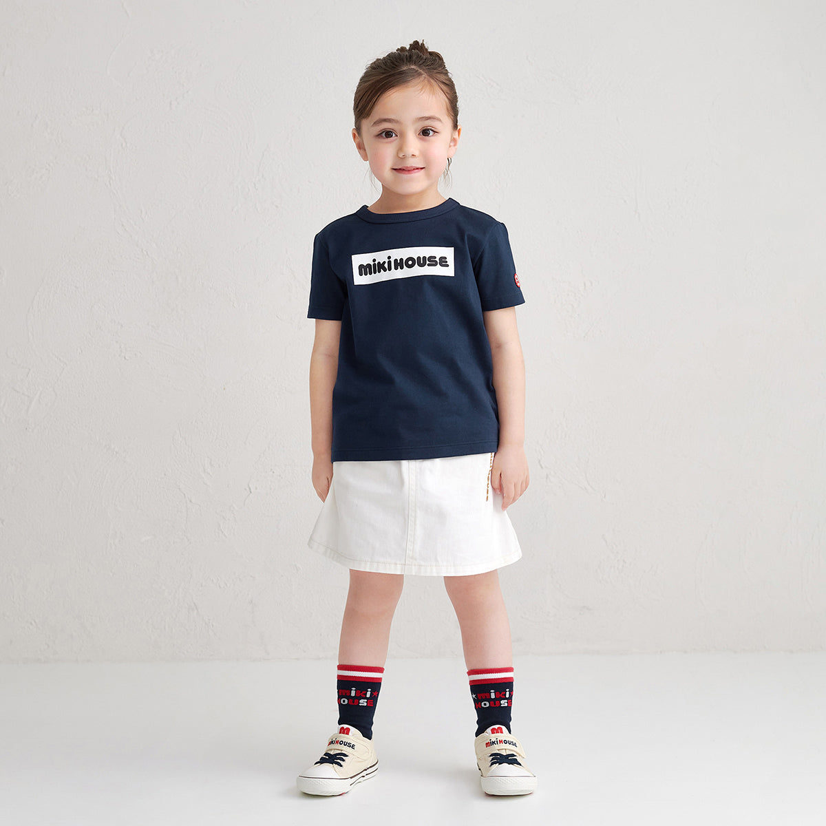 [웹 만] 박스 로고 짧은 슬리브 티셔츠 (어린이를위한)