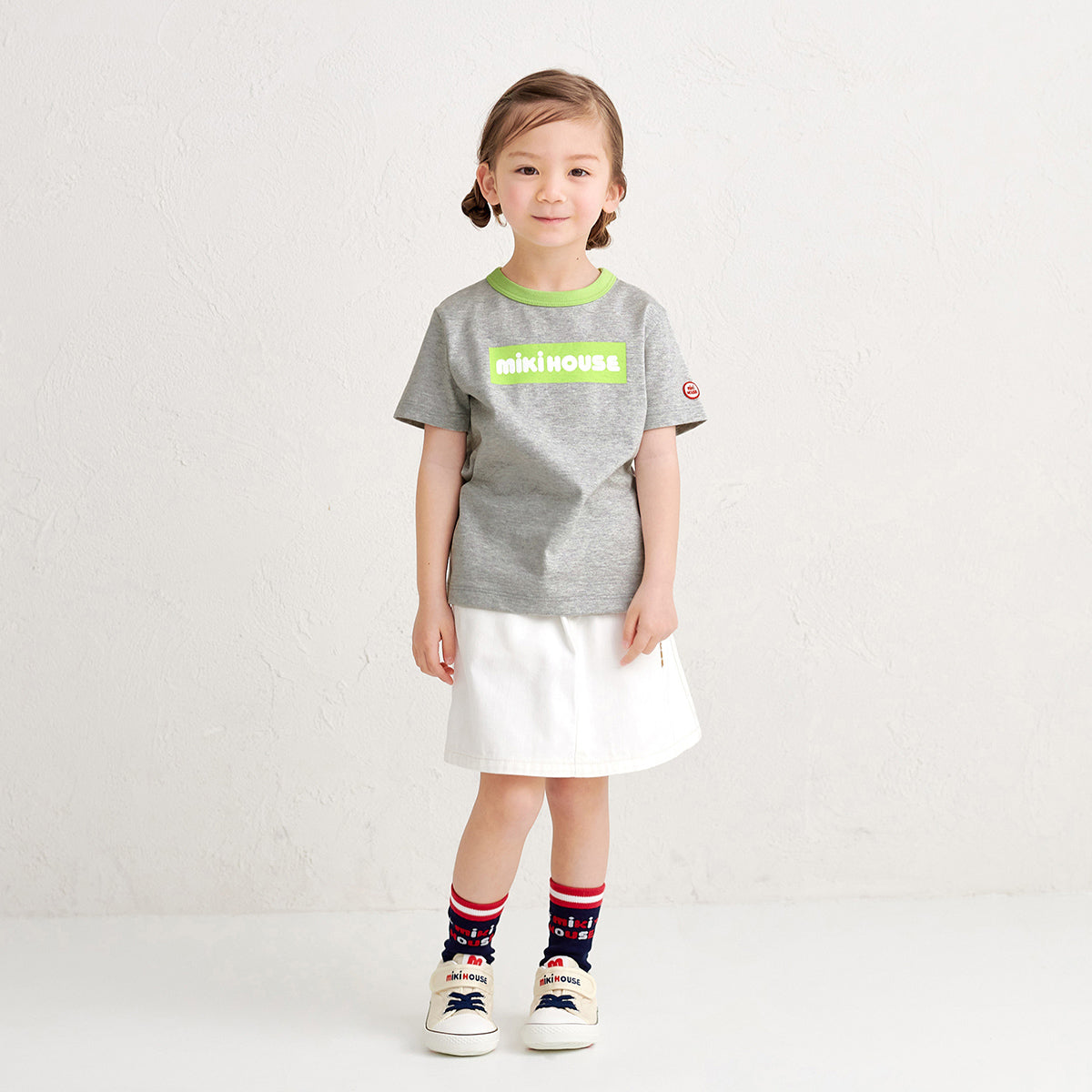 [웹 만] 박스 로고 짧은 슬리브 티셔츠 (어린이를위한)