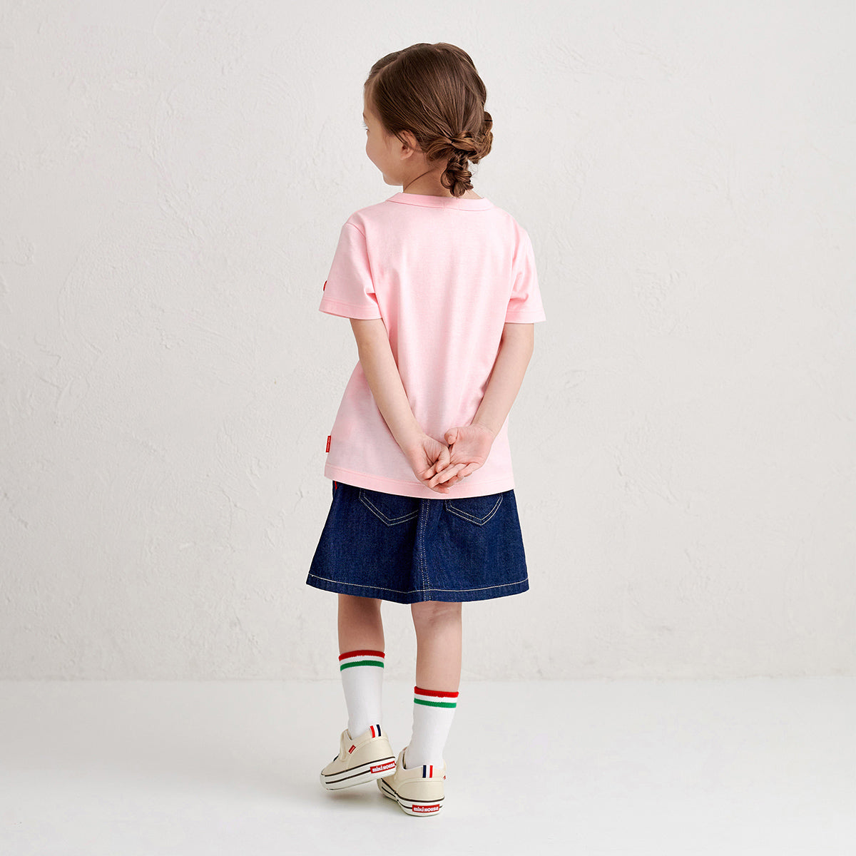 [웹 만] 박스 로고 짧은 슬리브 티셔츠 (어린이를위한)