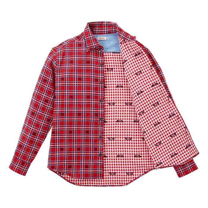 感謝祭】チェック柄長袖シャツ（大人用）【キャンセル・返品不可