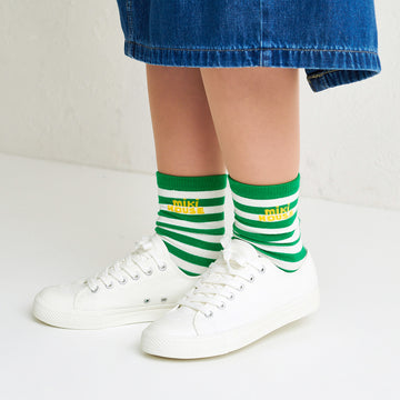 【WEB限定】ボーダーソックス（大人用）【WebLimited】 グリーン 商品画像