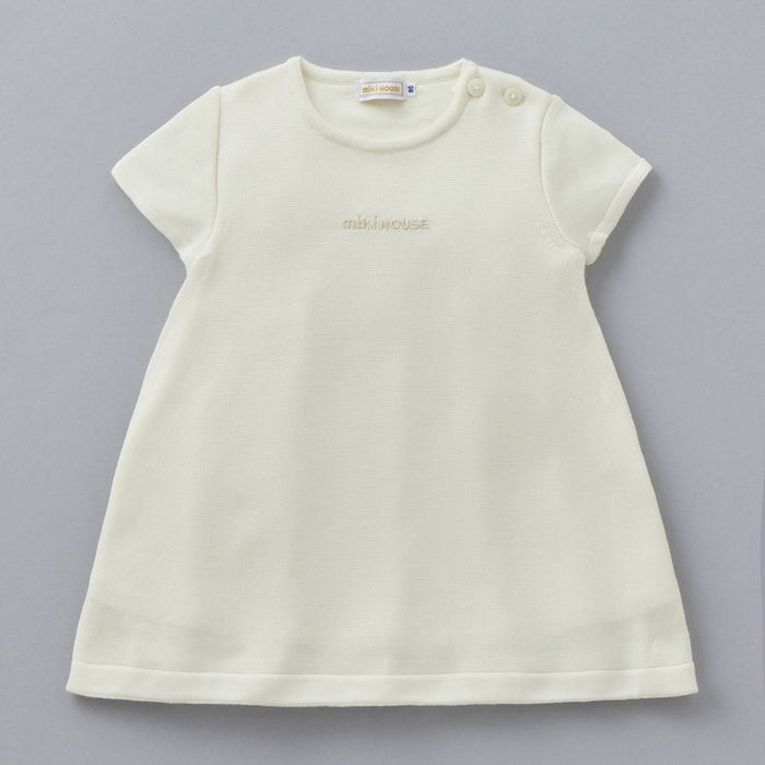 【ゴールドレーベル】シルクニット半袖ワンピース