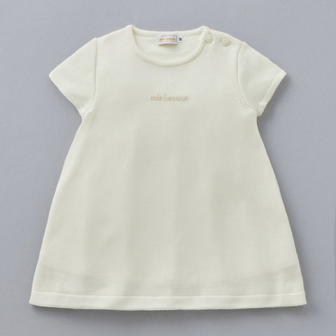 【ゴールドレーベル】シルクニット半袖ワンピース