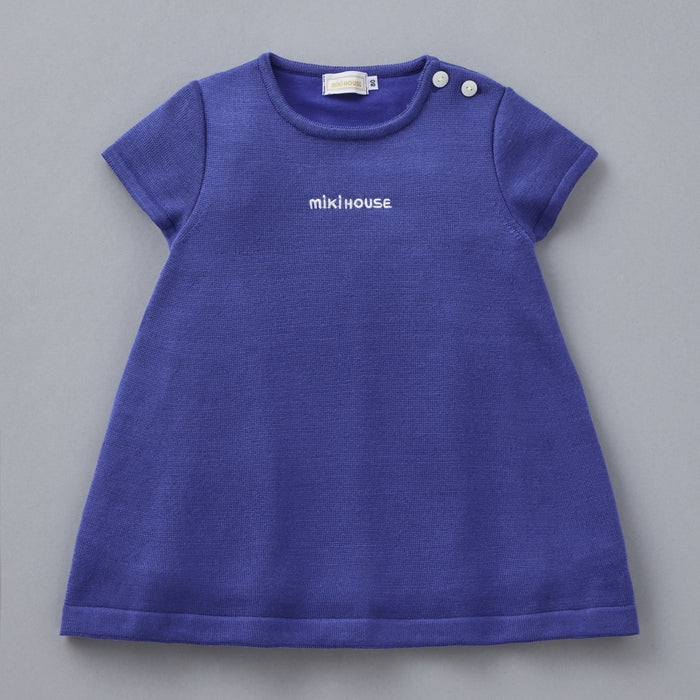 【ゴールドレーベル】シルクニット半袖ワンピース