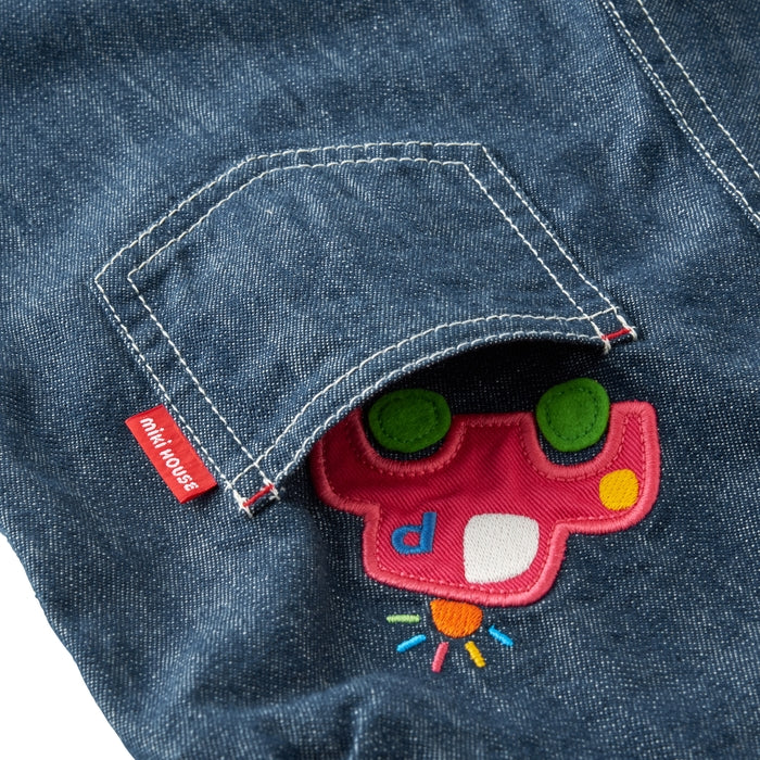 ミキハウスベア ６分丈オーバーオール