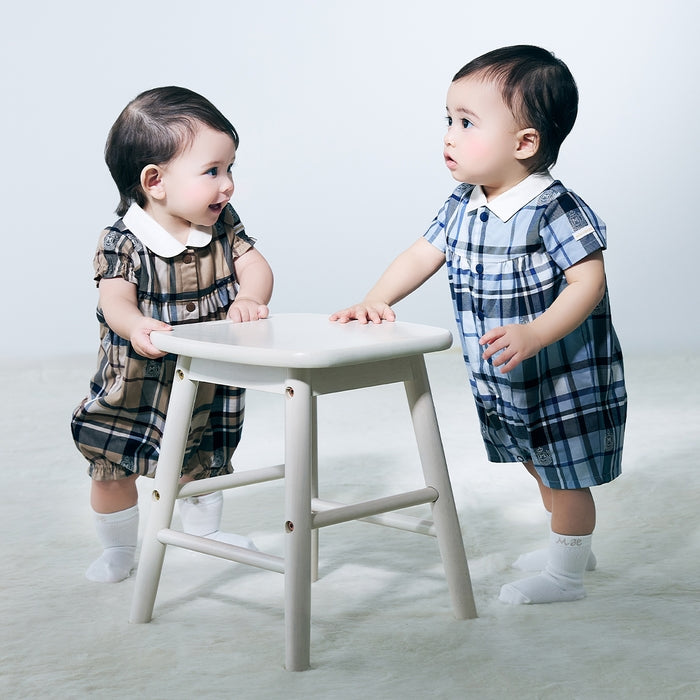 新品　タグ付き　ミキハウス　チェックショートオール　80cm ゴールドレーベル】チェックショートオール – ミキハウスオフィシャル