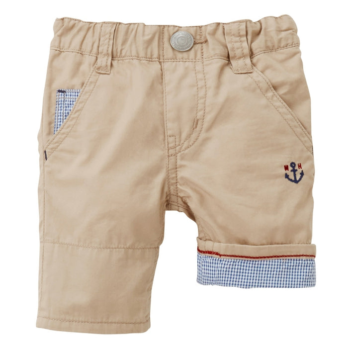 Three-quarter length pants with Ikari mark embroidery