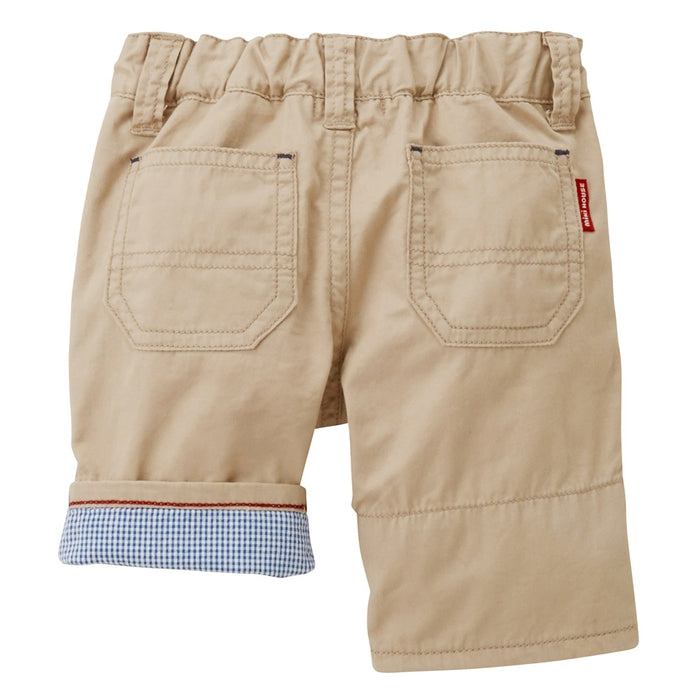 Three-quarter length pants with Ikari mark embroidery
