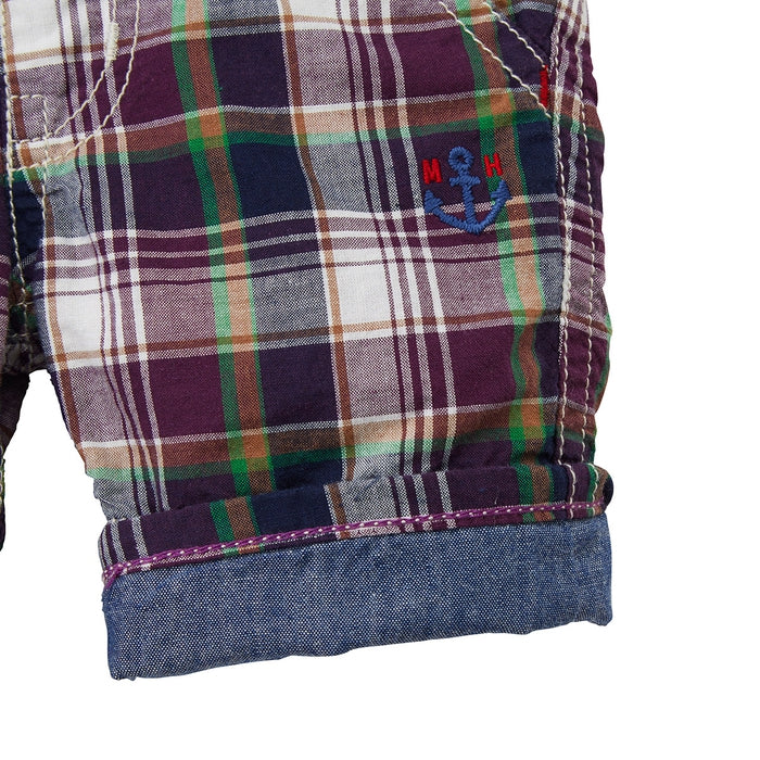 Three-quarter length pants with Ikari mark embroidery