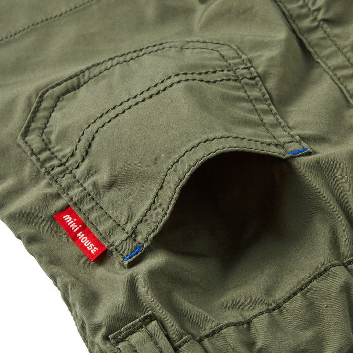 Three-quarter length pants with Ikari mark embroidery