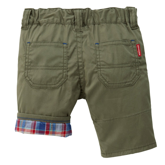 Three-quarter length pants with Ikari mark embroidery