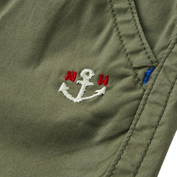 Three-quarter length pants with Ikari mark embroidery