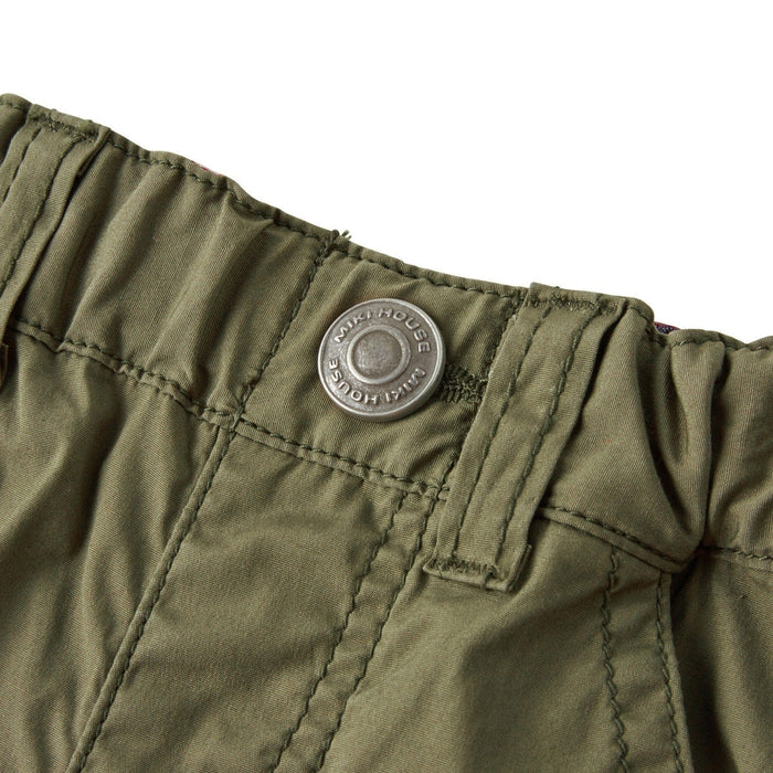 Three-quarter length pants with Ikari mark embroidery