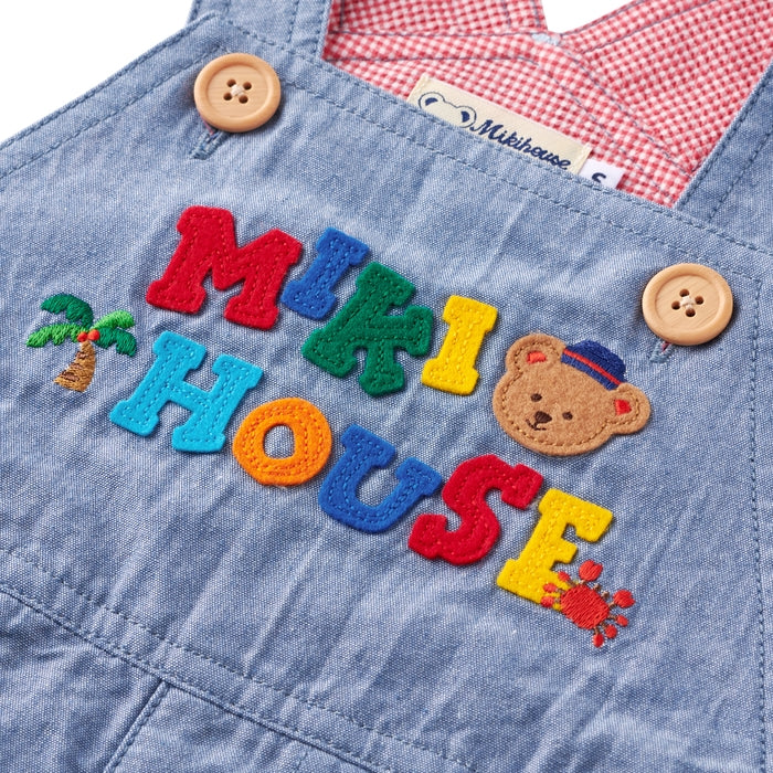 ミキハウスベア ５分丈オーバーオール