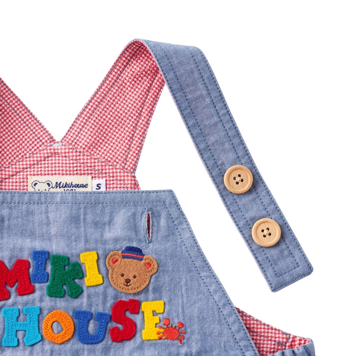 ミキハウスベア ５分丈オーバーオール