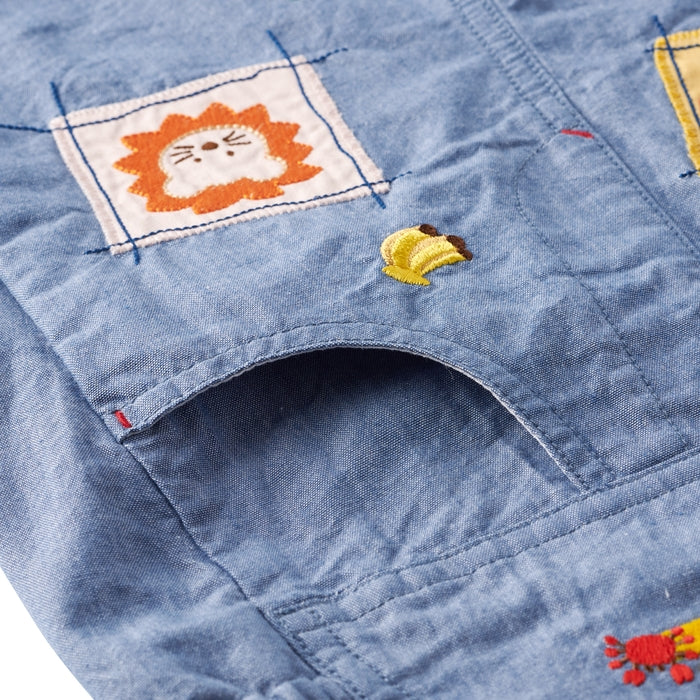 ミキハウスベア ５分丈オーバーオール