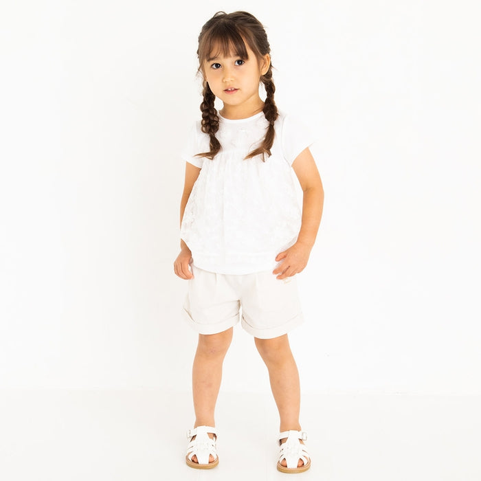 T-shirt with tulle lace