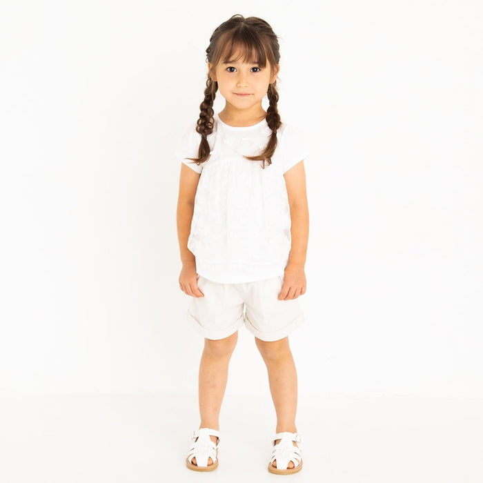 T-shirt with tulle lace