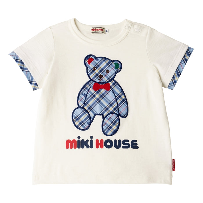 [Thanksgiving] Check Bear Short Sleeve T-Shirt [Cancellation/Return Not Possible]