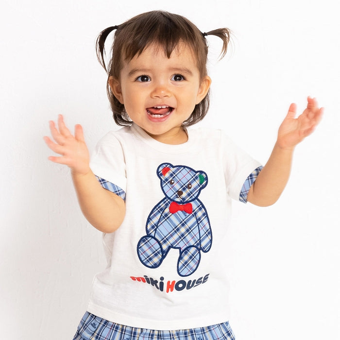 [Thanksgiving] Check Bear Short Sleeve T-Shirt [Cancellation/Return Not Possible]